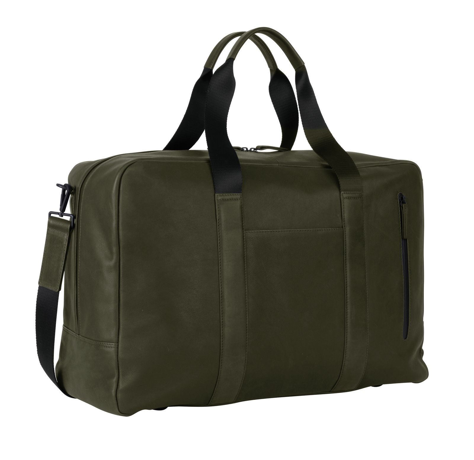 LEONHARD HEYDEN Leder Reisetasche Den Haag Travel Bag Olive grün