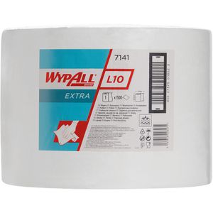 Wypall Putztuchrolle L10, 7141, Airflex-Technologie, weiß, 1-lagig, 1500 Blatt à 23,5 x 38 cm, perforiert, 1 Rolle