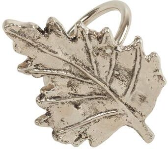 Saro Lifestyle Metal Napkin Rings With Leaf Design (Set of 4)