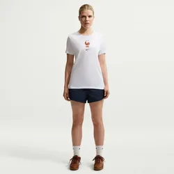 NIKE Frankreich Crest T-Shirt Damen 100 - white L