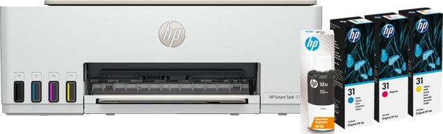 HP Smart Tank 5107 Inkjetprinter met 1 extra set inkt, printen, scannen en kopiëren