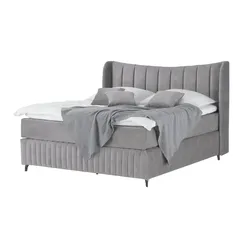 Kings and Queens Boxspringbett  Uldur , grau , Maße (cm): B: 174 H: 122