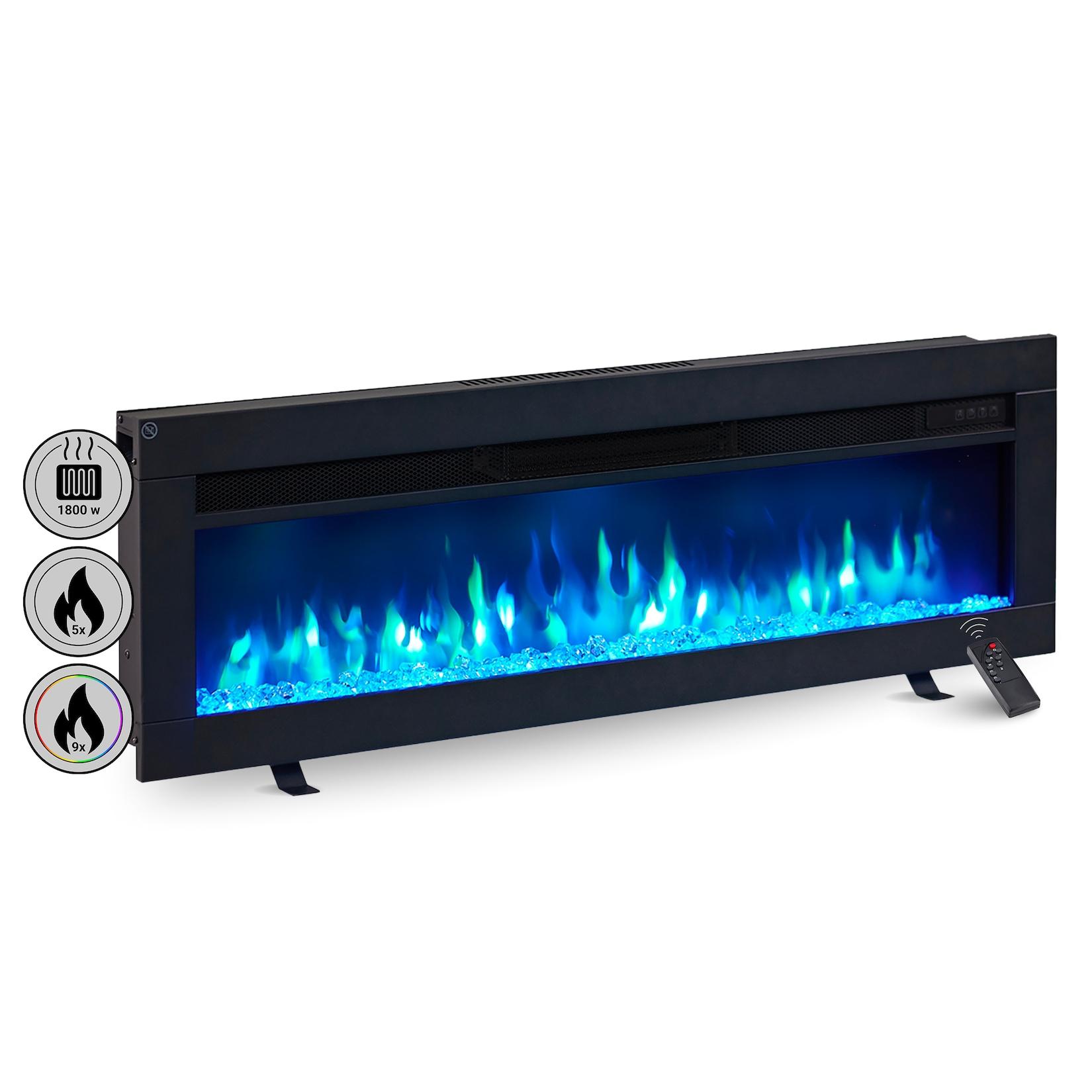 BALDERIA Agnes 40 (schwarz) Elektro-Wand-/Einbaukamin