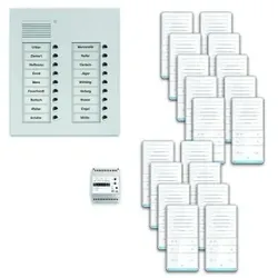 TCS PAUF182/001 audio:pack UP für 18 Wohneinheiten, mit Außenstation PUK 18 Klingeltasten 2-spaltig + 18 x Freisprecher ISW6031 + Steuergerät