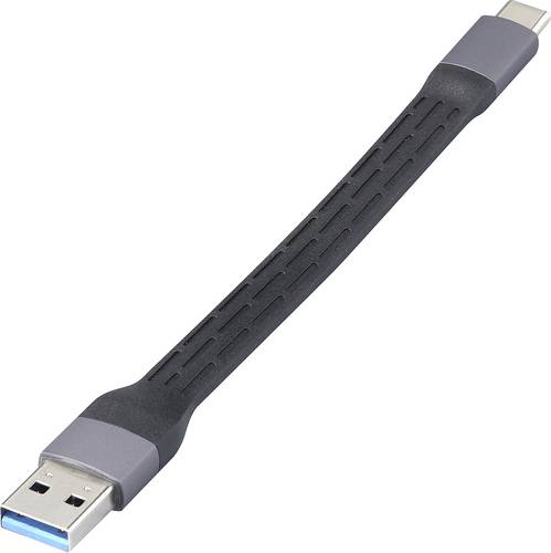 Renkforce USB-Kabel USB 2.0 0.15m Schwarz Flexibel, mit LED RF-6738048