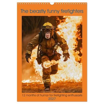 The beastly funny firefighters (Wall Calendar 2027 DIN A3 portrait), CALVENDO 12 Month Wall Calendar