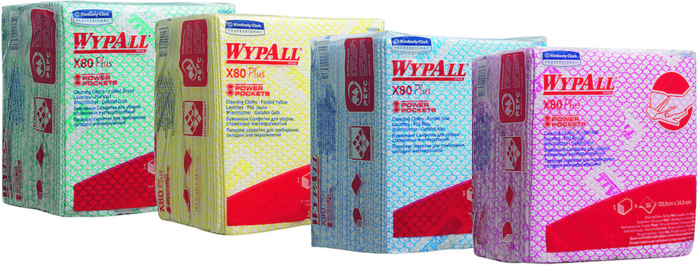 WYPALL X80 Plus Wischtücher blau gefaltet 240 Tücher Paket (19139)