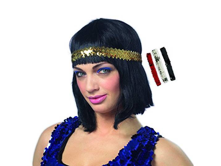 Charleston hoofdband zwart accessoires carnaval Halloween oudejaarsavond