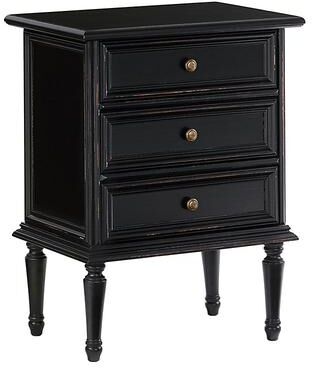 Casa Florentina Emile 3-Drawer Nightstand - Distressed Black over Gray - Ballard Designs