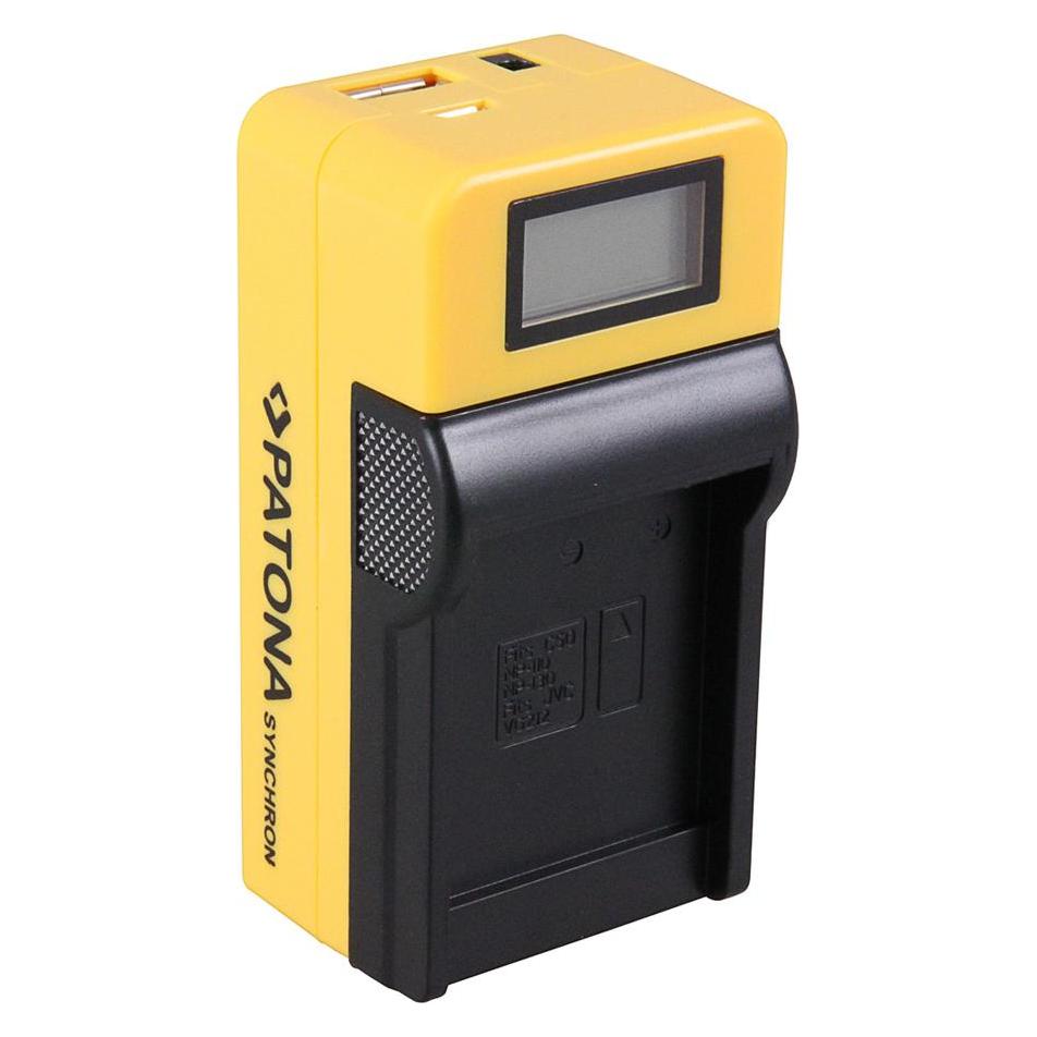 Patona Synchron USB Ladegerät f. Casio NP110 NP130 NP-130 mit LCD-Display (Kamera Akku Ladegerät) (34354210)