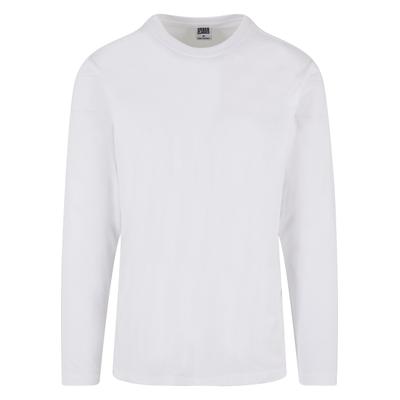 Longsleeve URBAN CLASSICS "Urban Classics Herren Basic Longsleeve", Herren, Gr. XXL, weiß, 100% Baumwolle, unifarben, normal, Rundhals, Shirts