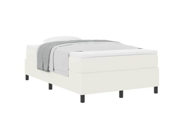 vidaXL Boxspringbett Creme und Weiß 120 x 200 cm Cordstoff