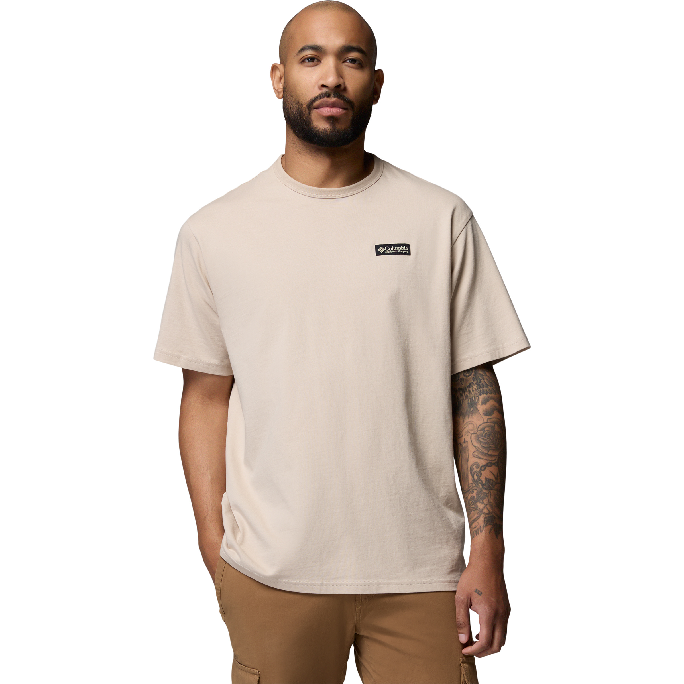 Columbia CSC Heavyweight Back Graphic Herren T-Shirts beige Größe S Lifestyle Hautfreundlich
