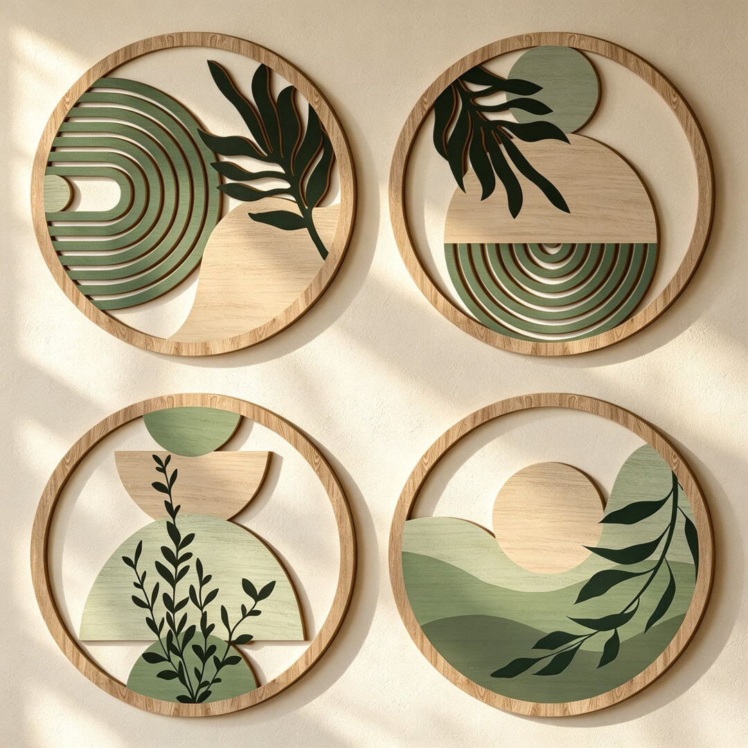 Latitude Vive Wall Decor Green 0.5cm H X 29cm W