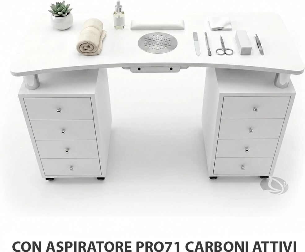 Tuttoperlestetica Tavolo Manicure con Aspiratore a Cassetto per estetista professionale PRO71