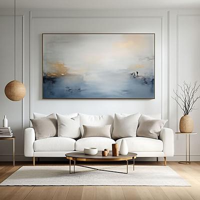 Abstrakte Landschaft, abstrakte Wandkunst, großes abstraktes Gemälde in Schwarz und Grau mit Goldtextur, abstrakte Kunst, Wohndekoration, Einzugsgeschenk