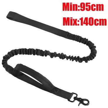 Inspire Essentials Reflective Tactical Bungee Dog Leash With Car Seatbelt For Large Dogs f