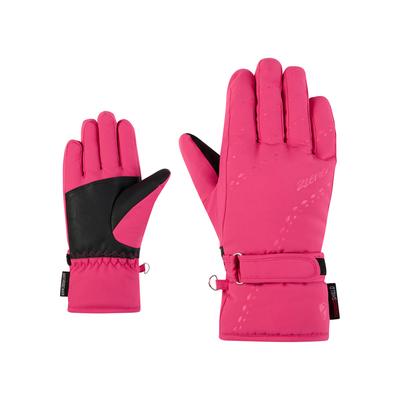 Skihandschuhe ZIENER "LAMONIA-Z PR glove junior", Mädchen, Gr. 6, rosa (pop pink), Polyester, Handschuhe