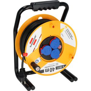 Brennenstuhl Kabeltrommel Brobusta, für außen IP44, 3x Schutzkontaktsteckdosen, Kabeltyp H07RN 2,5 mm², 40 m