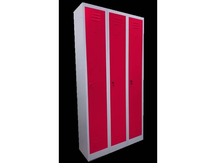 Armoire Dressing en métal 90x30x180h Série Alignable. Couleur ROUGE