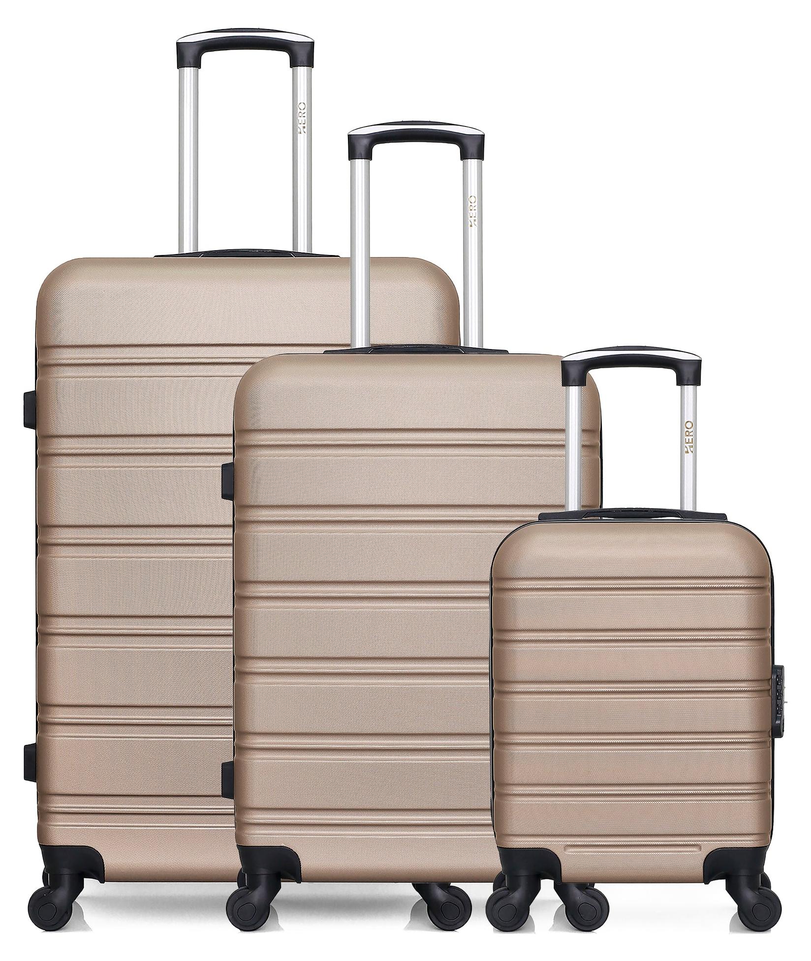 Hero - 3Er-Set Grosse Wochenend- Und Handgepäckkoffer Xxs Renoso