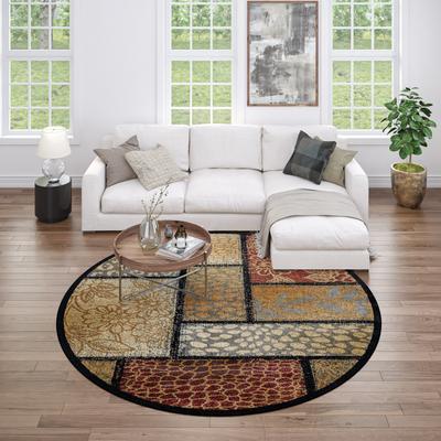 Alise Rugs Infinity Transitional Floral Indoor Area Rug - 5'3 x 5'3