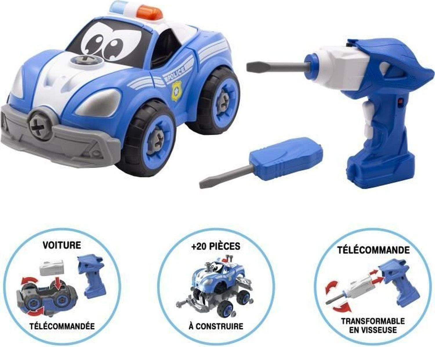 Silverlit TOOKO Build My RC Police Car met Follow-me Technologie voor kinderen vanaf 2 jaar