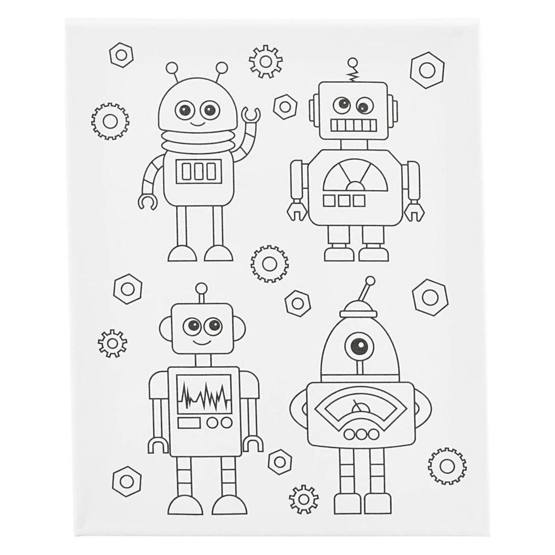 Creativ Company Keilrahmen Roboter 24 x 30 cm, Format: 24 (24 x 30 cm) (257232)