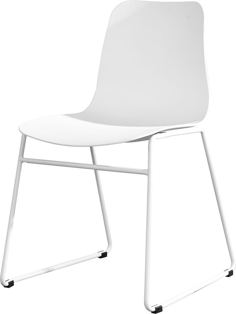 Grab A Chair Eetkamerstoel Wit met Metalen Onderstel