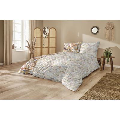 Bettwäsche PRIMERA "Primera Perkal-Bettwäsche Ernesta", gelb, B/L: 135cm x 200cm, 1 Stk., 1 Stk., Perkal, B/L: 80cm x 80cm, 2 Stk., Perkal, Obermaterial: 100% Baumwolle, Bettwäsche, Bettwäsche, mit einem verspielten Blumendesign