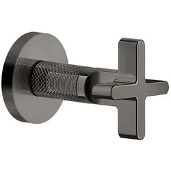 Gessi Inciso Fertigmontageset Absperrventil 3/4 für Unterputz-Körper, X -Griff, 58363706, Farbe: Metall Schwarz PVD