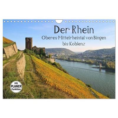 Der Rhein. Oberes Mittelrheintal von Bingen bis Koblenz (Wandkalender 2027 DIN A4 quer), CALVENDO Monatskalender