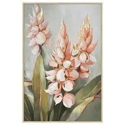Keilrahmenbild Lotta Grün/Natur/Rosa ca. 60x90cm