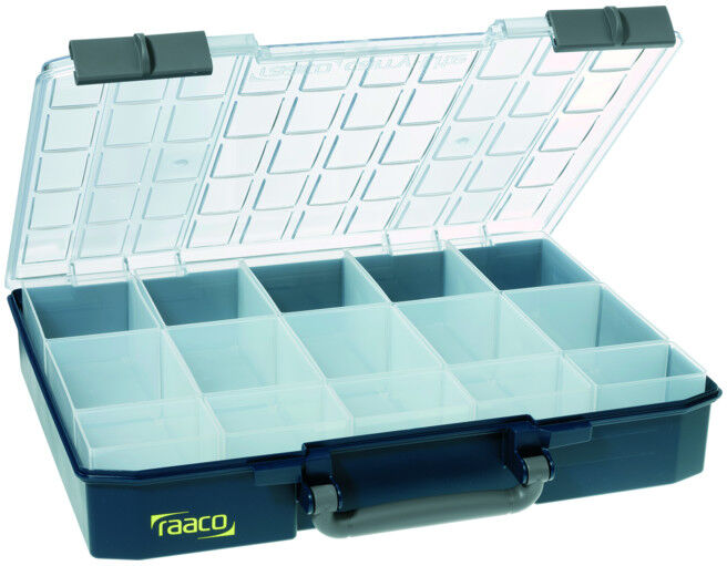 Mallette de rangement Carry Lite B415xP330xH80mm 15 comp. ; raaco (136310)