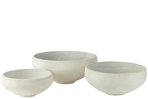 J-Line Set van 3 schalen Wit