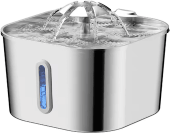 Inspire Picks 2.2L Stainless Steel Cat Water Fountain Quiet Automatic Pet Water Dispenser With Filter System basic Model