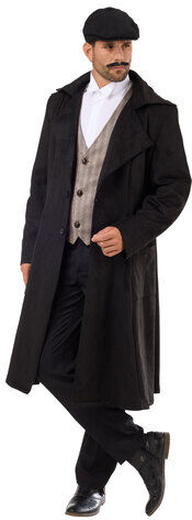 Mantel "Tailliert" unisex, schwarz