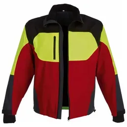 Waldarbeiter-Stretchjacke Forest Jack Red, warngelb/rot, Größe M - warngelb - M