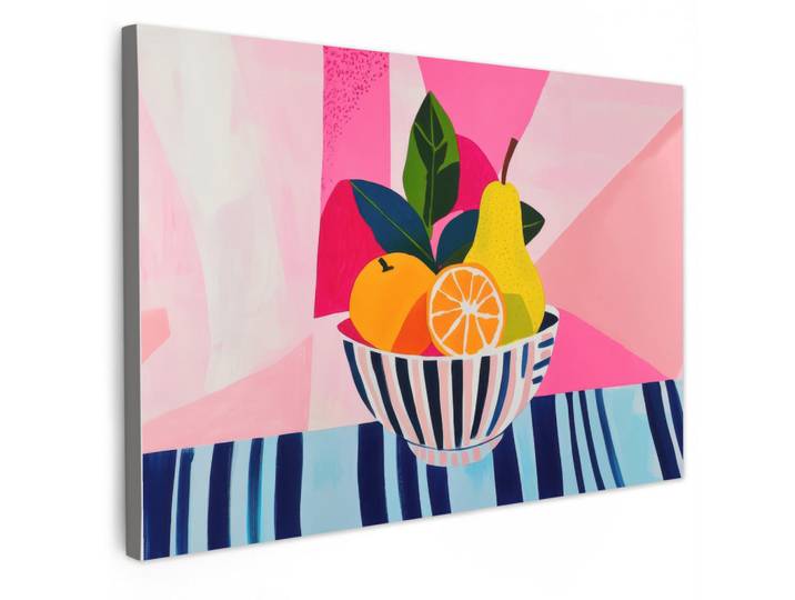 MuchoWow Leinwandbild Obst - Abstrakter Hintergrund - Rosa XXL 150x100 cm, Pink, Kiefer, Rechteckig, 150x100 cm, gerahmt, Bilder & Rahmen, Bilder, Leinwandbilder