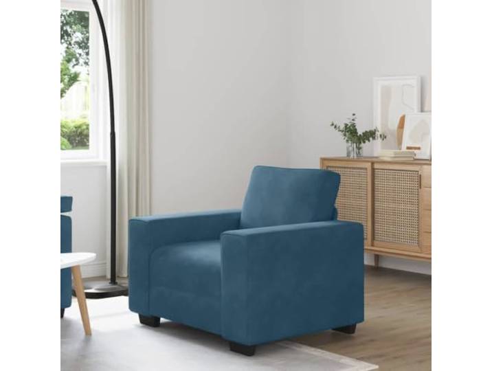 HEFZGDB Sessel Blau 60 cm Samt Sofasessel Relaxsofa mit gepolsterten Schaumstoffsitzen und Samtstoff für außergewöhnlichen Komfort und Stabilität im Wohnzimmer Schlafzimmer