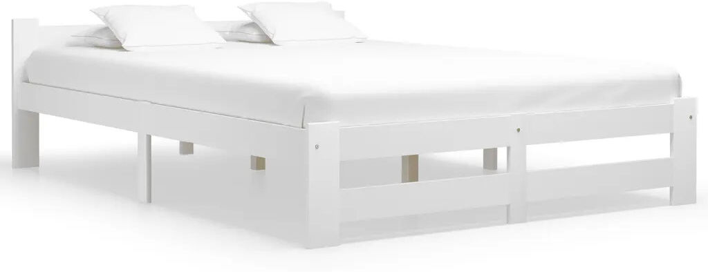 Marlow Home Co. Berna Solid Wood Bed White European Kingsize (160 x 200cm)