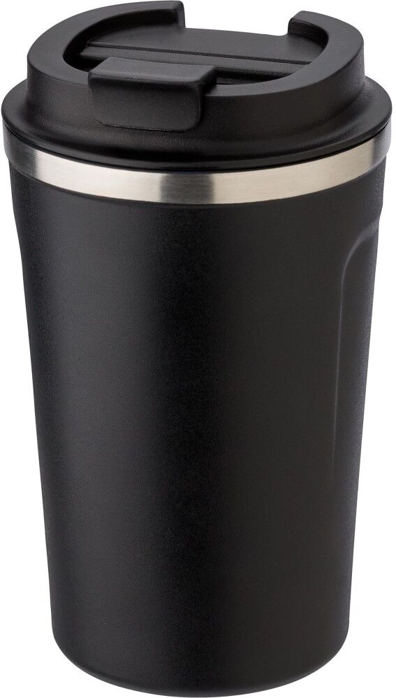 Mug personnalisable isotherme en acier inoxydable 380 ml Sofia noir
