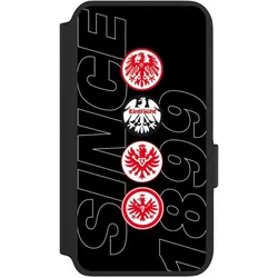 Nivocase Klapphülle für Samsung Galaxy S22 Handyhülle aus Kunst Leder NIVOflip schwarz Adler Eintracht (Samsung Galaxy S22), Smartphone Hülle, Schwarz