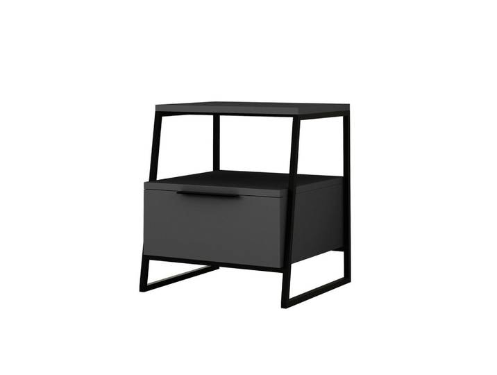 Livetastic Beistelltisch, Anthrazit, Holzwerkstoff, rechteckig, 40x50x45 cm, Wohnzimmer, Wohnzimmertische, Beistelltisch, Beistelltische eckig