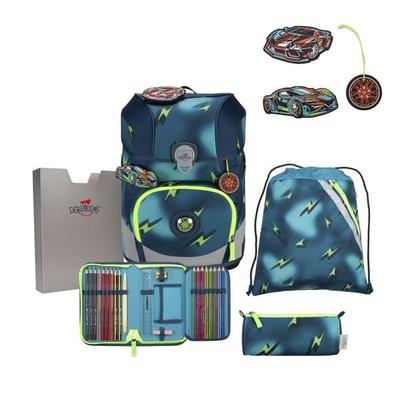 DerDieDas Schulranzen Set ErgoFlex Tiny, Schulranzen Set, 5tlg, Magic Light