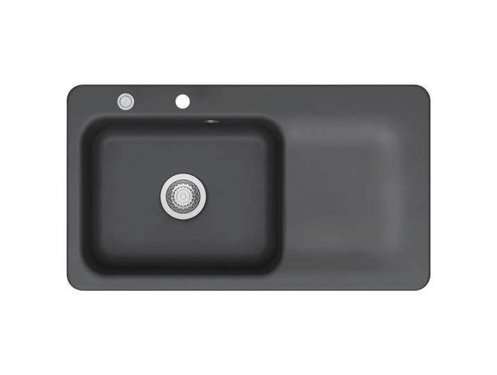 Systemceram Spüle Juna 90, Schiefer, Keramik, 90x20x51 cm, Küchen, Küchenausstattung, Küchenspülen, Keramikspüle