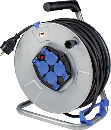 AS Schwabe 10411 Kabeltrommel 25m Schwarz Schutzkontakt-Stecker