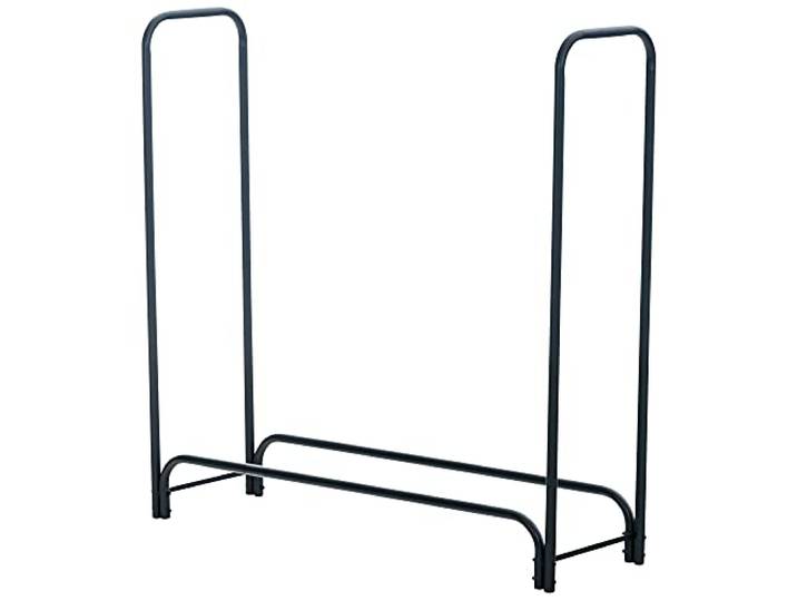 CLP Kaminholzständer Wilster I Robuster Kaminholzständer Aus Metall I Holzlager Im Industrial Look I Stapelhilfe Für Brennholz, Farbe: anthrazit, Größe: 120x120x36 cm