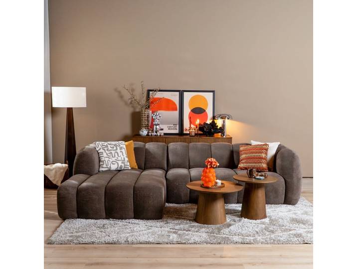 Bronx71 Ecksofa Luca Chenille braun links