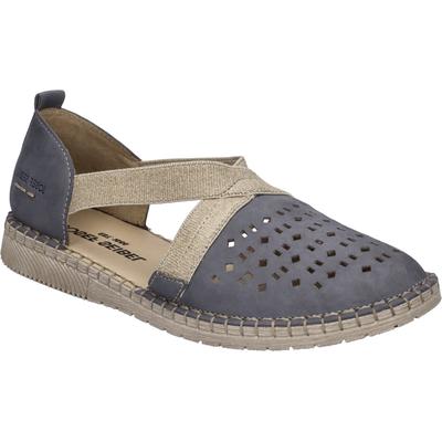 Slipper JOSEF SEIBEL "Sofie 44, jeans", Damen, Gr. 37, blau (jeans), Obermaterial: 100% Rindsleder Leather cow., Schuhe Slipper